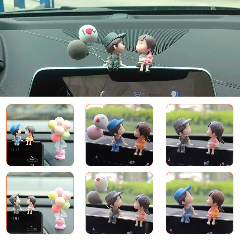 Gelukkig Stel Popjes Auto Versiering