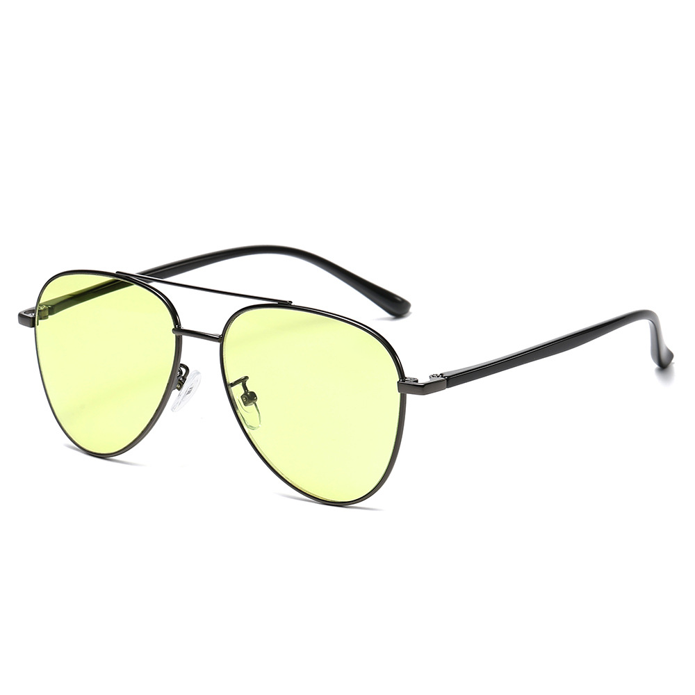 Aviator Metalen Bril, Nachtfilter Kleurveranderende Multifocale Leesbril