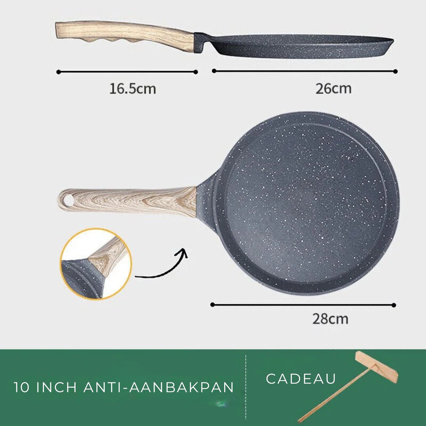Anti-aanbak Stenen Pannenkoekenpan