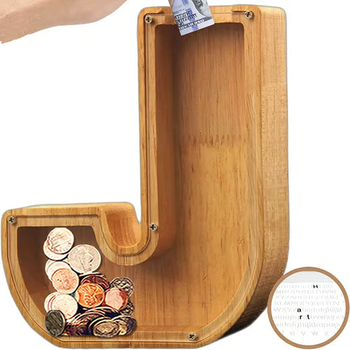 Spaarbank Letter - houten Cadeau voor Kinderen
