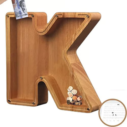 Spaarbank Letter - houten Cadeau voor Kinderen