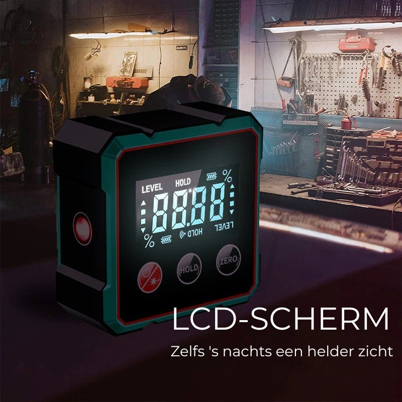 🔥4-Zijdige Magnetische Digitale Hoekmeter met Laser