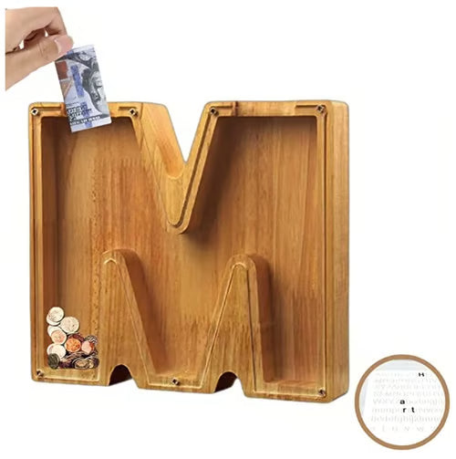 Spaarbank Letter - houten Cadeau voor Kinderen