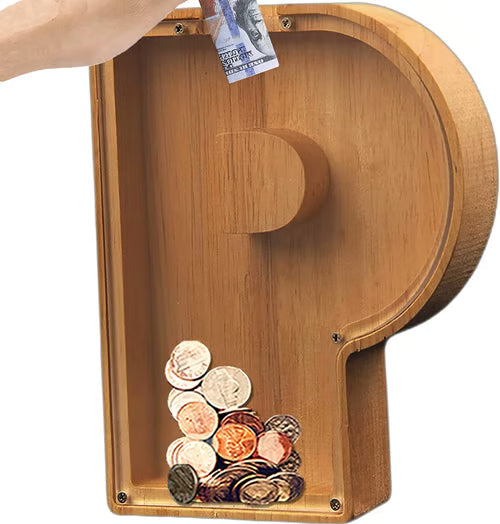 Spaarbank Letter - houten Cadeau voor Kinderen