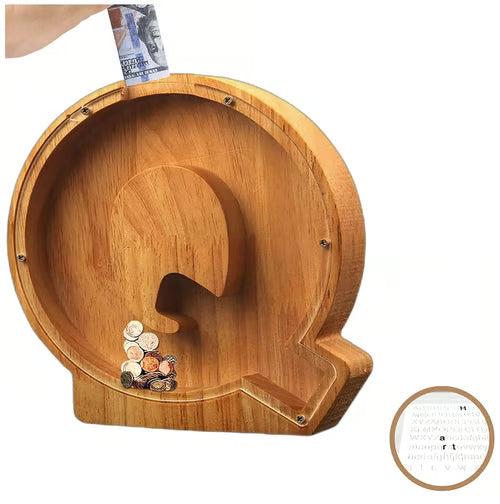 Spaarbank Letter - houten Cadeau voor Kinderen