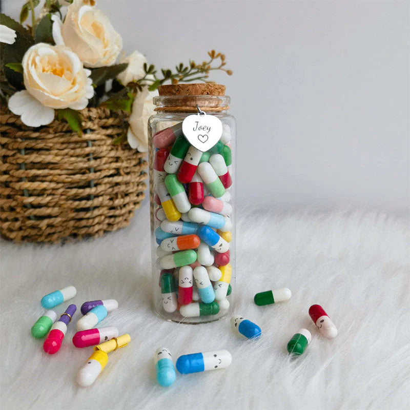 Cadeaufles met berichtcapsules