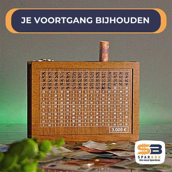 Houten spaarbank met afkruisen