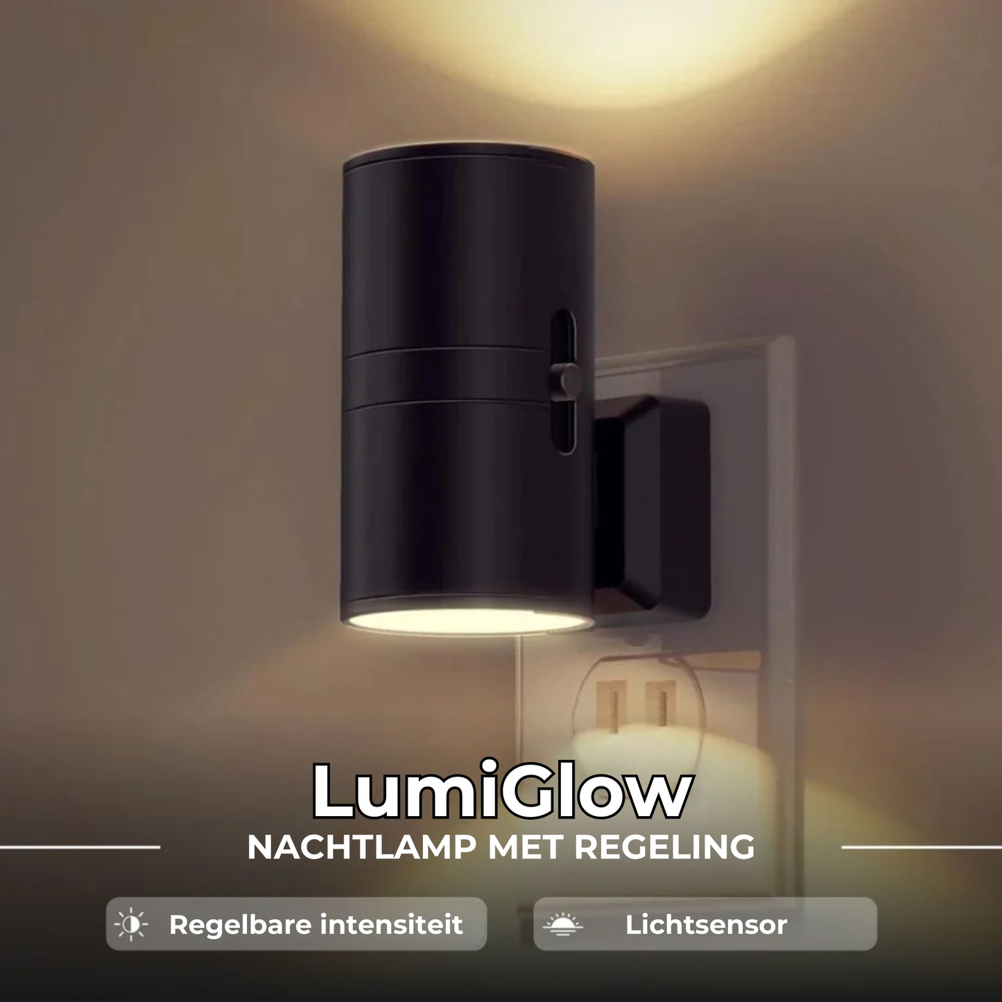 LumiGlow nachtlampje met instelbare intensiteit