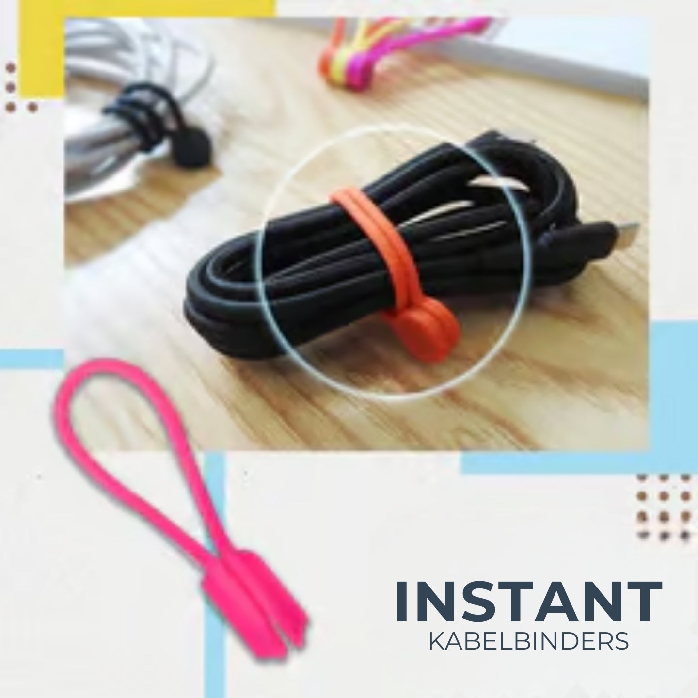 Magnetische Kabelbinders (3st)