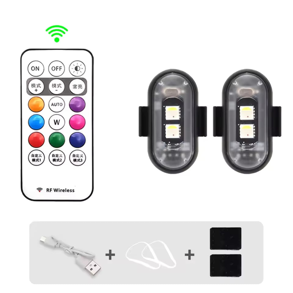 Draadloze LED Stroboscooplampen - Incl. Afstandsbediening - 2 Stuks