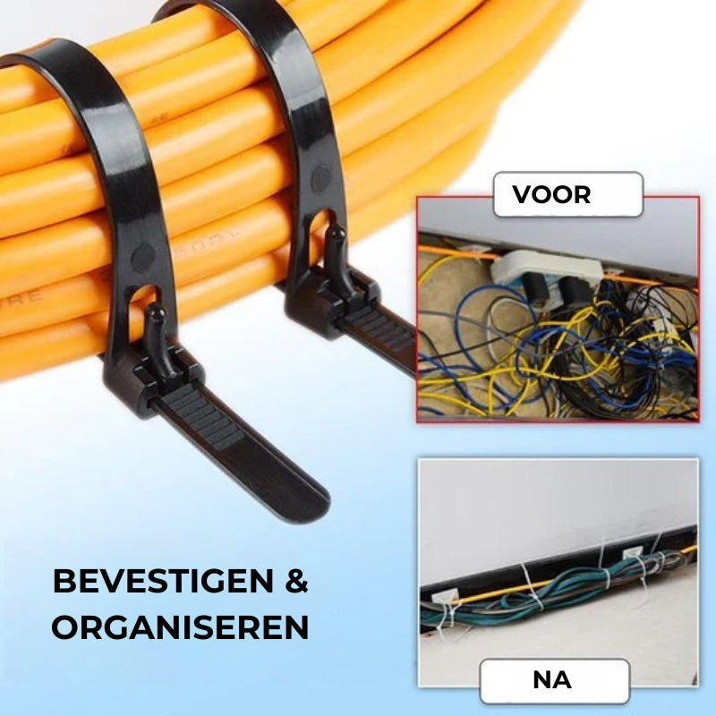 Herbruikbare kabelbinders (30 Stuks)