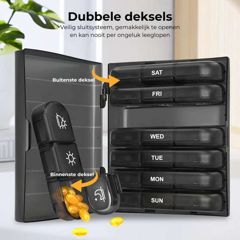 Draagbare Pillenorganizer, 7 dagen pillendoos