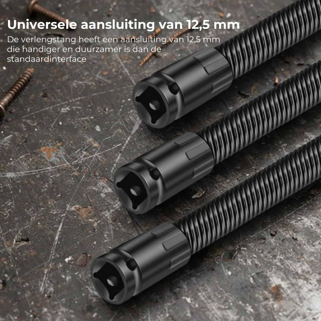Flexibele boorverlenging voor krappe ruimtes