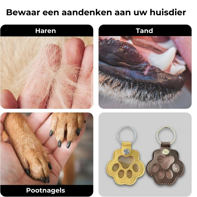 Leren sleutelhanger ter nagedachtenis aan uw huisdier - ๐พ Houd hun herinnering altijd dichtbij
