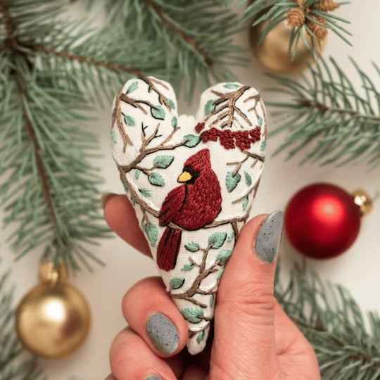 DIY Hartvormige Kerstversiering/versieringsset