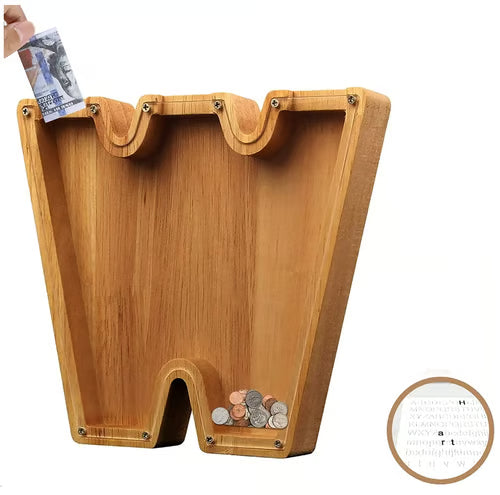 Spaarbank Letter - houten Cadeau voor Kinderen