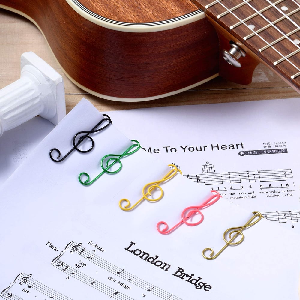 🎵Muziek veelkleurige metalen paperclips (100 stuks)