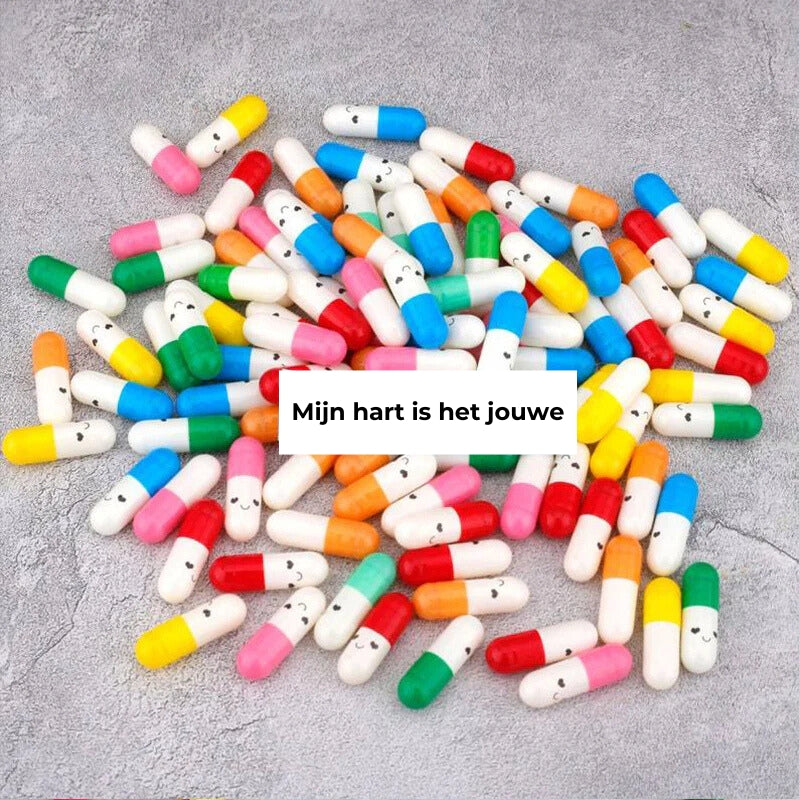 Cadeaufles met berichtcapsules