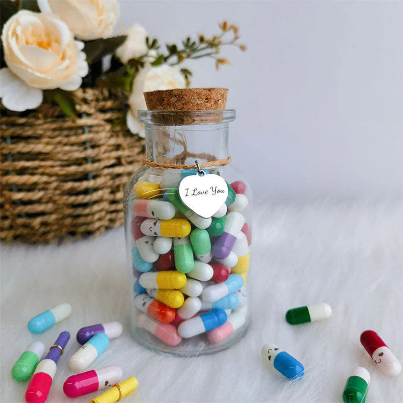Cadeaufles met berichtcapsules