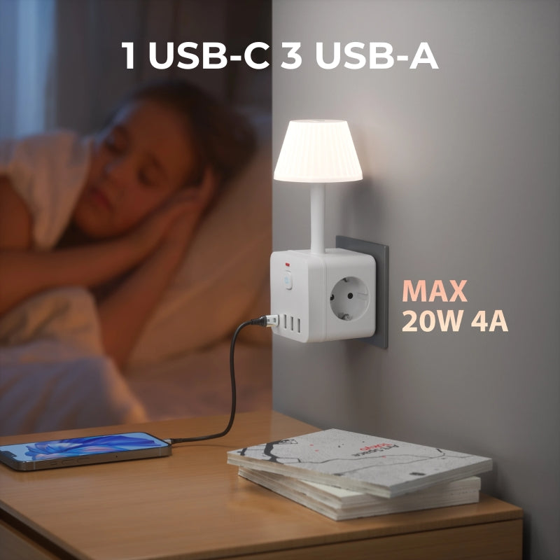 LED-lamp met outlet-adapter (EU/NL stopcontact)💡