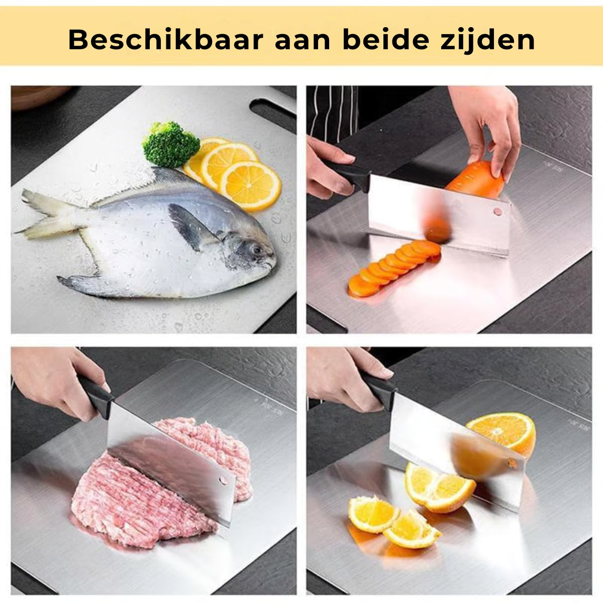 Roestvrijstalen Dubbelzijdige Snijplank