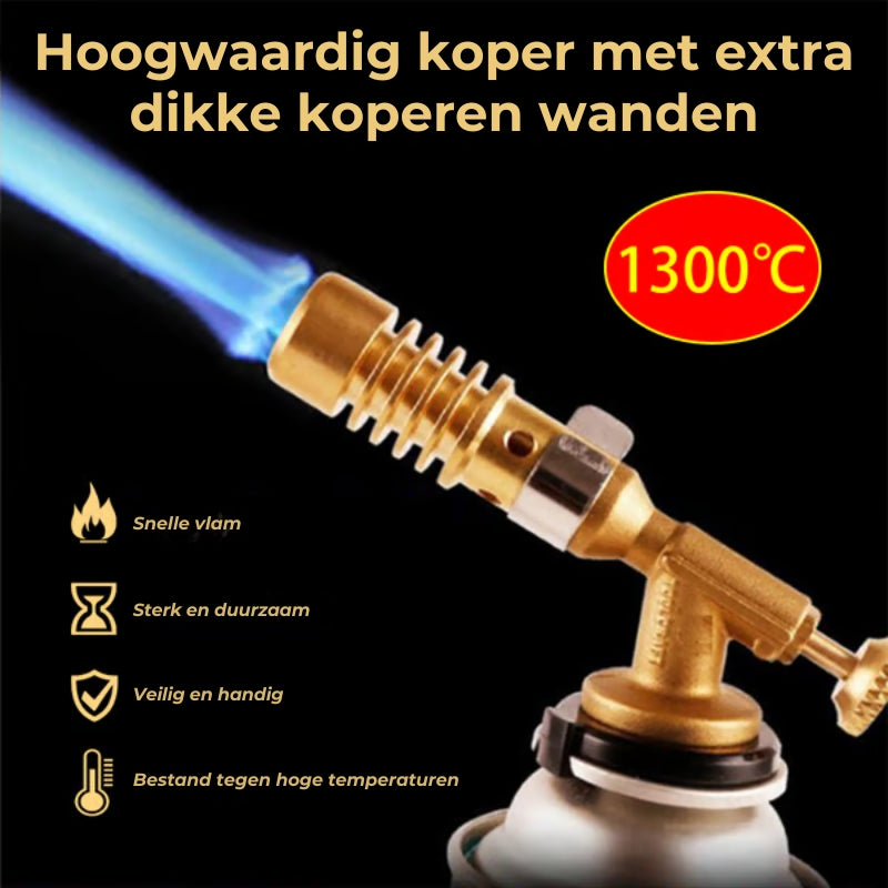 Draagbare koperen gasbrander
