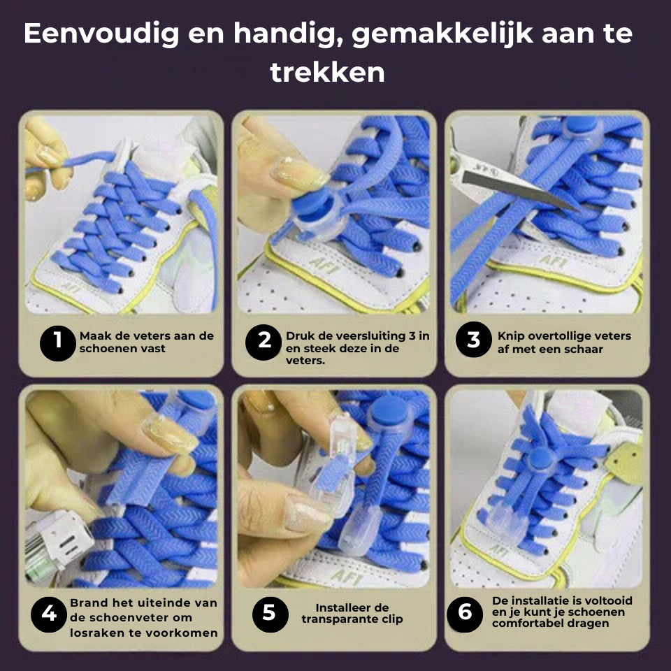 Veergesp Schoenveter (4 stuks)