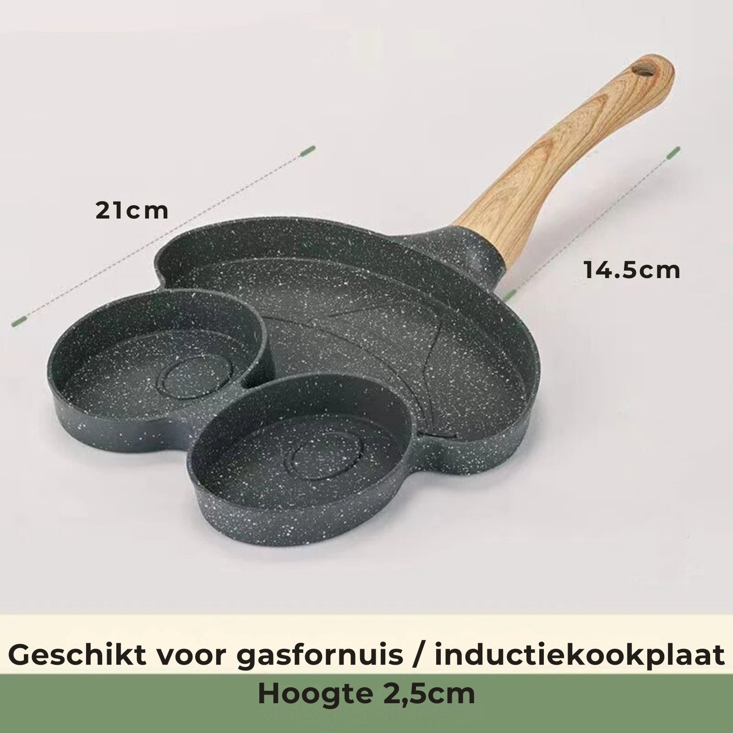 Anti-aanbak 4-in-1 Gevormde Koekenpan