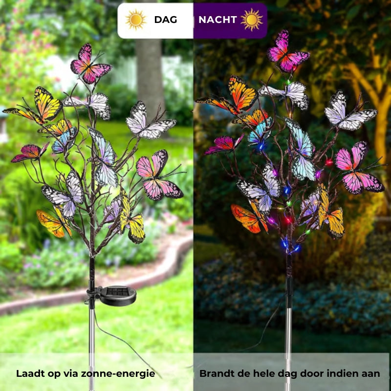 🦋 Zonne-Energie Vlinderlampen
