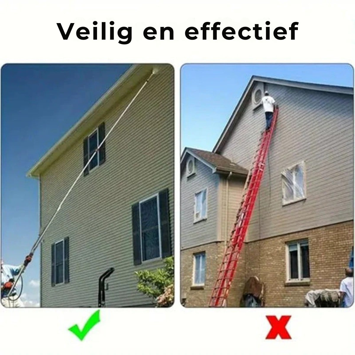Hogedruk Reinigingsset voor hoge plekken
