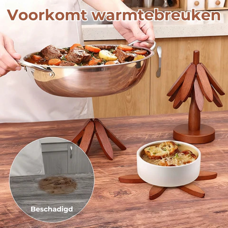 Houten handgemaakte hoogwaardige hittebestendige onderzetters