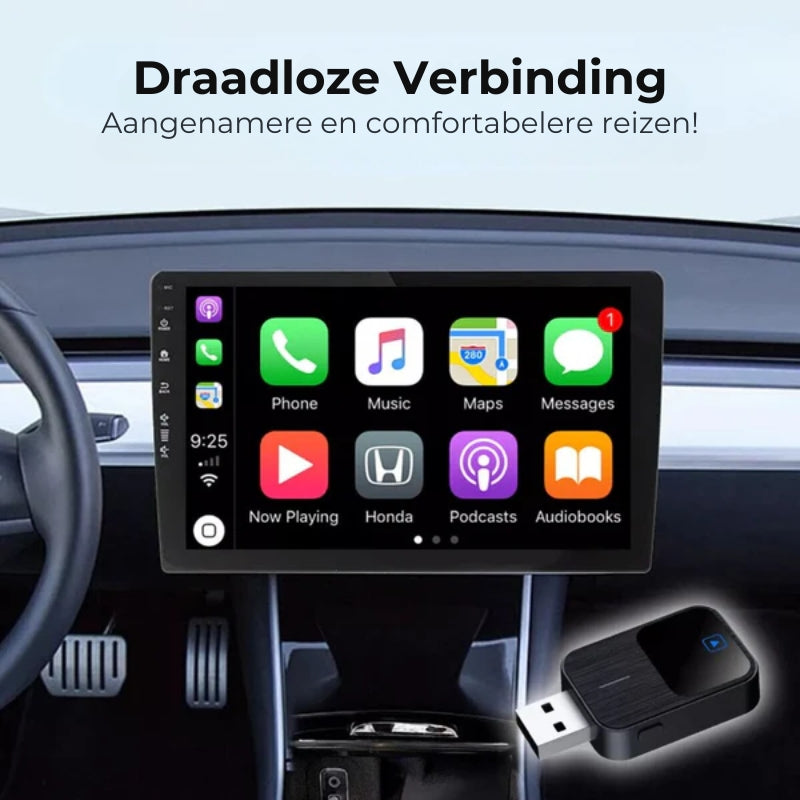 Adapter draadloos 2-in-1 CarPlay en Android Auto USB-stekker