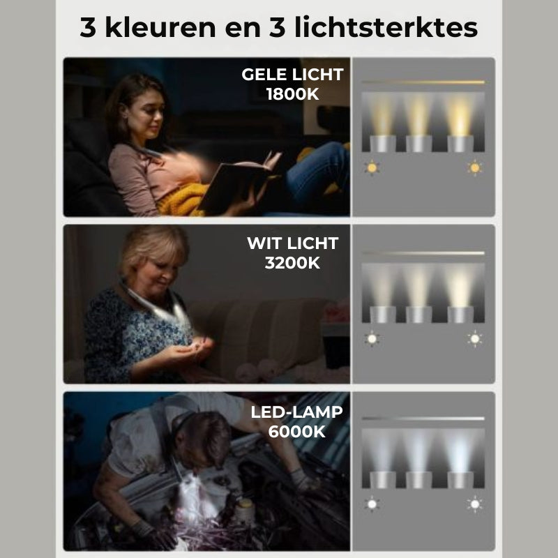 Neklamp - Lees makkelijk in het donker!
