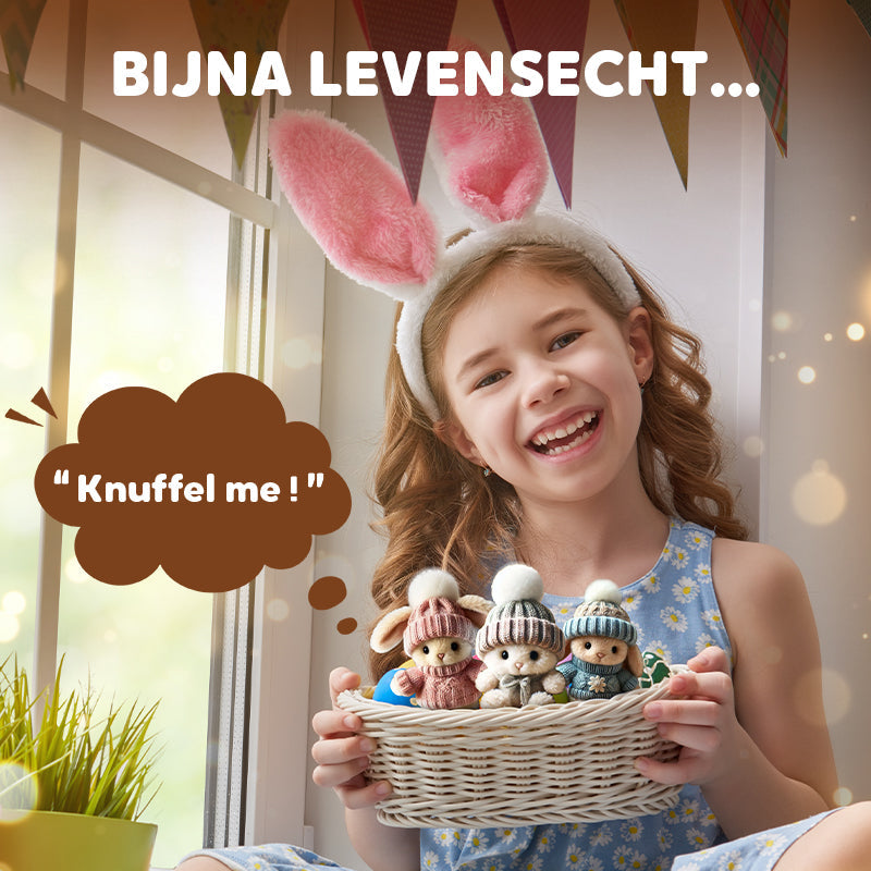 π Paasactie Handgemaakte Mini Konijnen Knuffeltjes