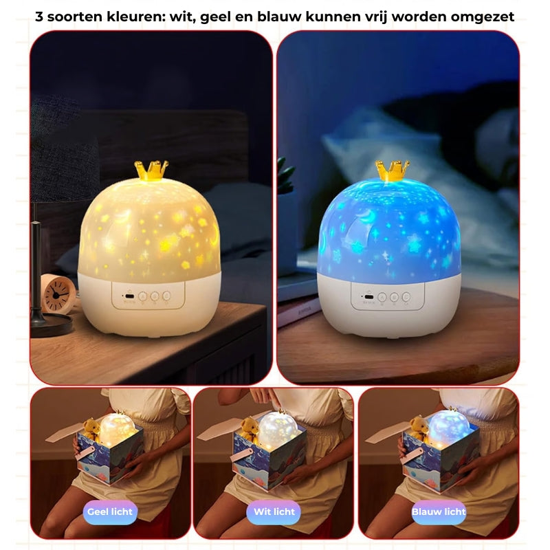 ⭐Projector-Nachtlampje Voor Kinderen 15 Sets Films🌙Type-C opladen🔋