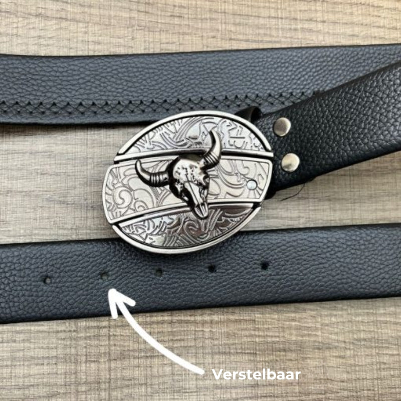 Leren Riem met Zakmesgesp