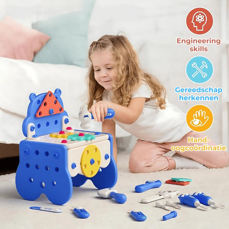 Kleine makersworkshop – Montessori Werktuigset ✨