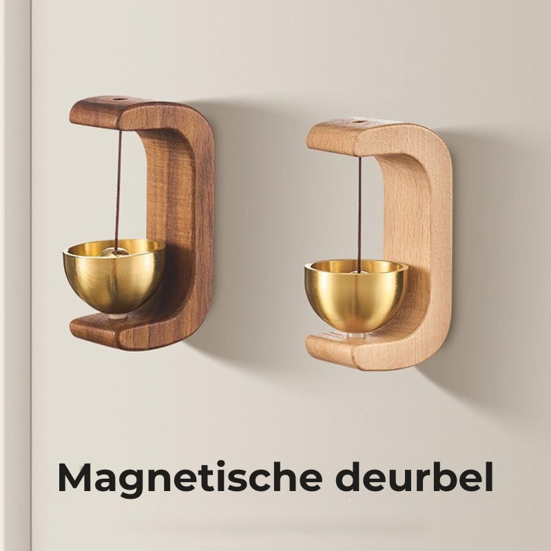 Magnetische houten windgong-deurbel