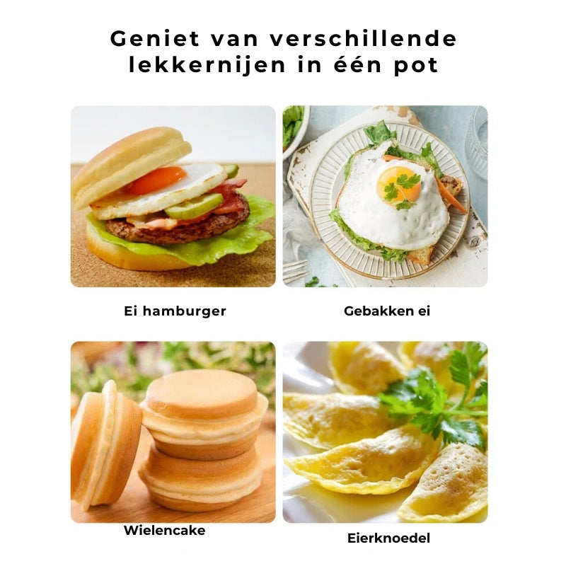 Anti-aanbak Gesegmenteerde Ontbijtpan