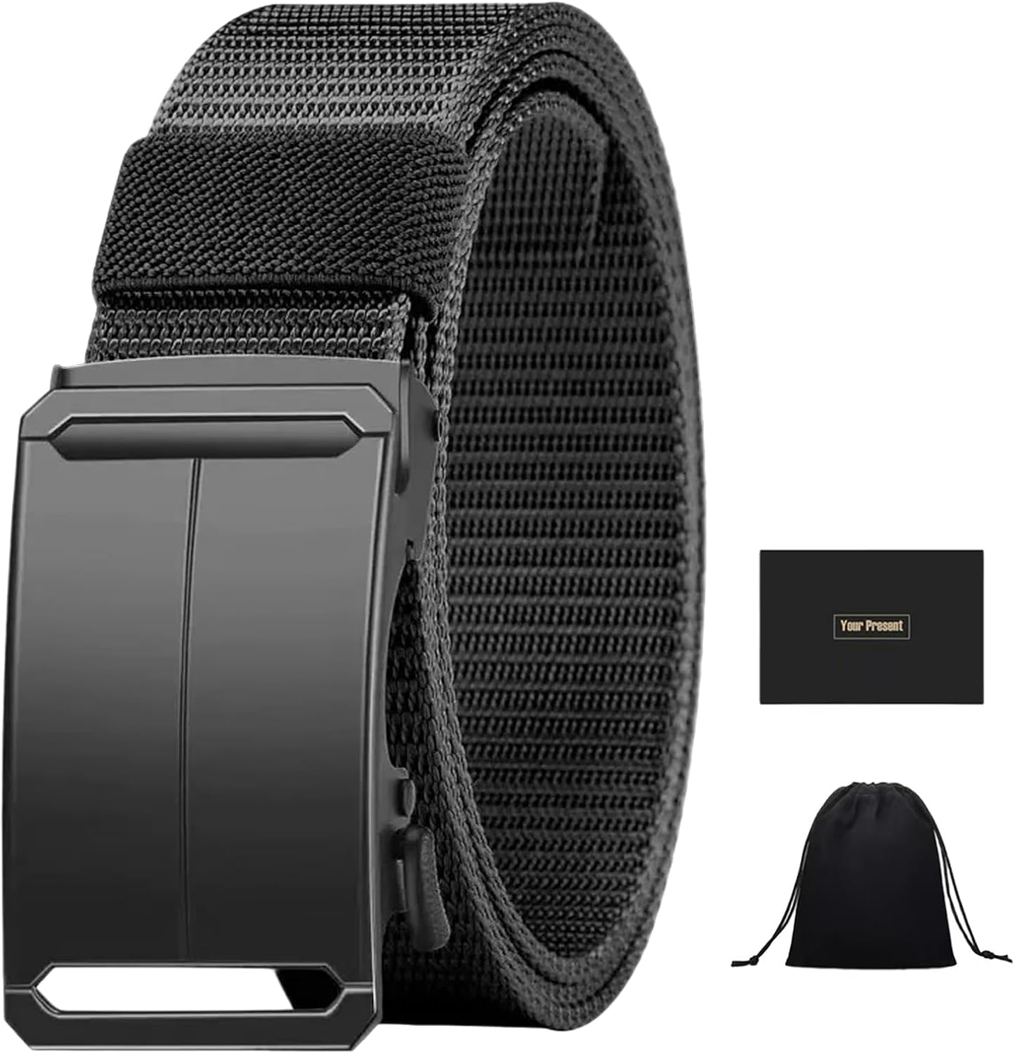 Stretch-fit Tactical Belt – Ultralichte Ratelriem voor Buiten, Werk en EDC