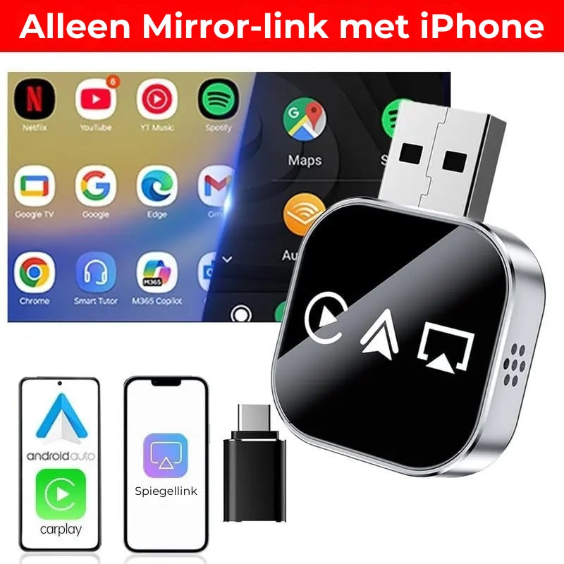 Draadloze Carplay Mirror Link-adapter