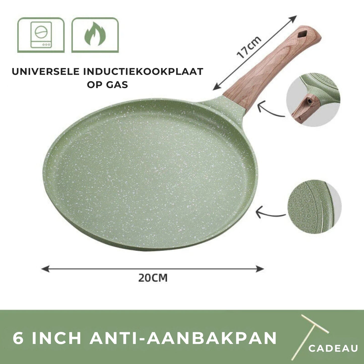 Anti-aanbak Stenen Pannenkoekenpan