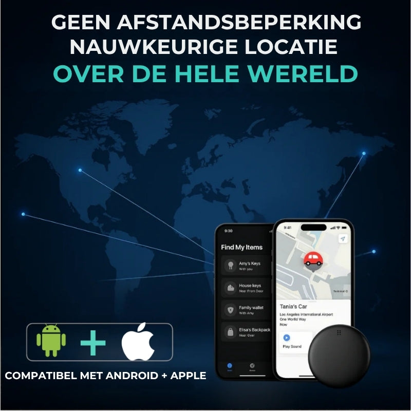 GP90 - Nauwkeurige GPS-tracker zonder abonnement (Android/Apple)
