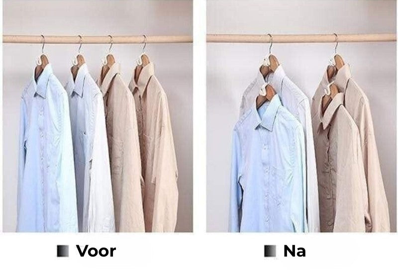 Ruimtebesparende Kledinghanger-verbindingshaken (set van 10)