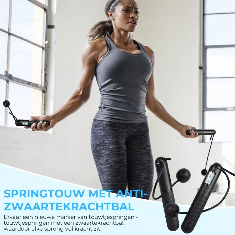 Springtouw met Teller, Draadloos Springtouw, Slim Verzwaard Springtouw
