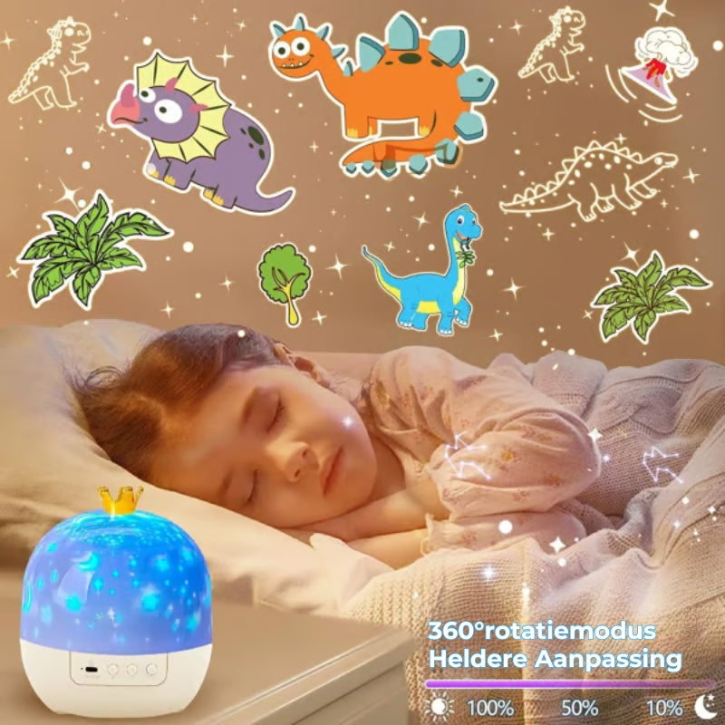 ⭐Projector-Nachtlampje Voor Kinderen 15 Sets Films🌙Type-C opladen🔋