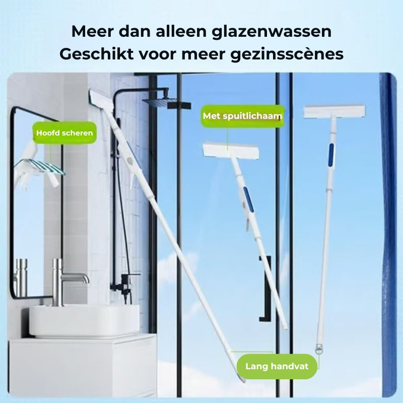 💦 Ingebouwde Spray Ruitentrekker