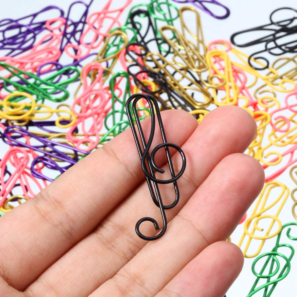 🎵Muziek veelkleurige metalen paperclips (100 stuks)