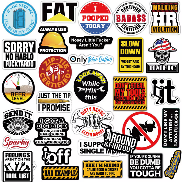 Funnystickers: Grappige Waterdichte Stickers Pakket (120st)