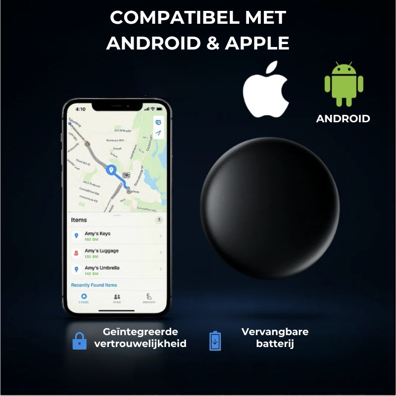 GP90 - Nauwkeurige GPS-tracker zonder abonnement (Android/Apple)